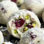 Cranberry Pistachio White Chocolate Truffles