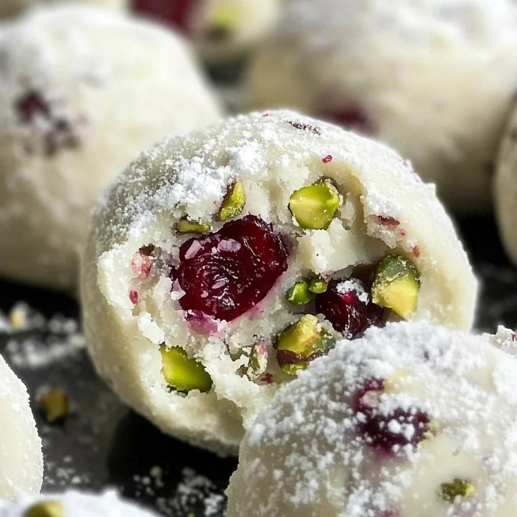 Cranberry Pistachio White Chocolate Truffles