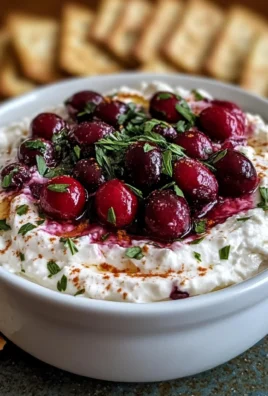 Cranberry whipped feta dip with crackers delights all!