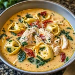 Creamy Tuscan Chicken Tortellini Soup Recipe