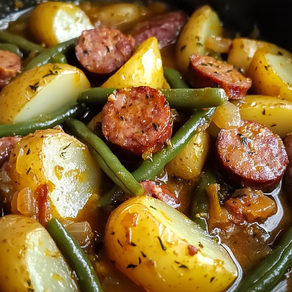 Crock Pot Swamp Potatoes with Sausage & Veggies