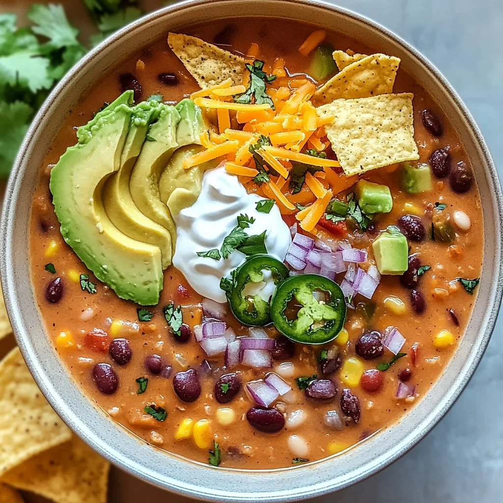 Crockpot Vegetarian Tortilla Soup for Cozy Weeknight Comfort