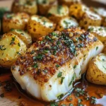 Garlic Butter Cod with Roasted Potatoes: A Culinary Delight