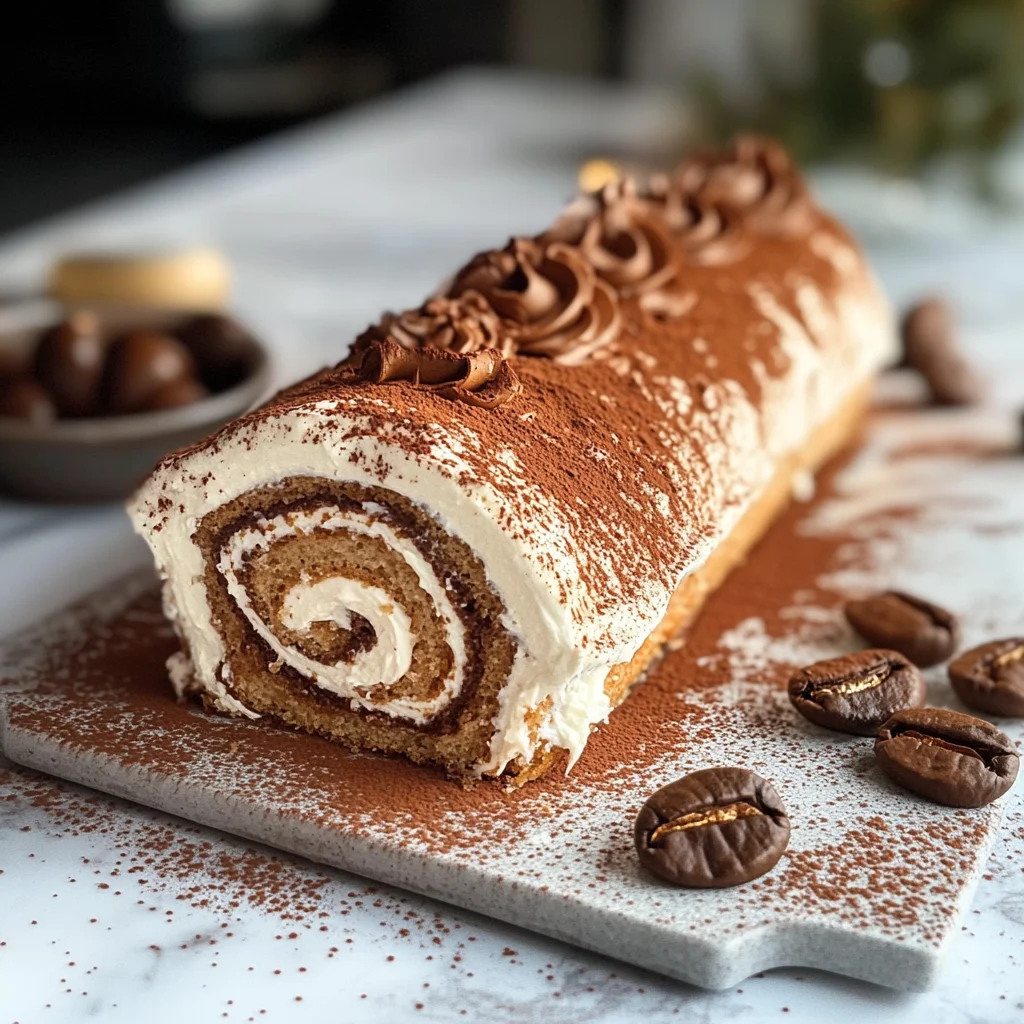 Gourmet Tiramisu Yule Log Cake