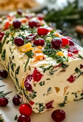 Holiday Antipasto Cheese Log
