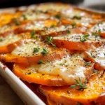 Homemade Garlic Butter Sweet Potato Bake - apple vinegarandcookie