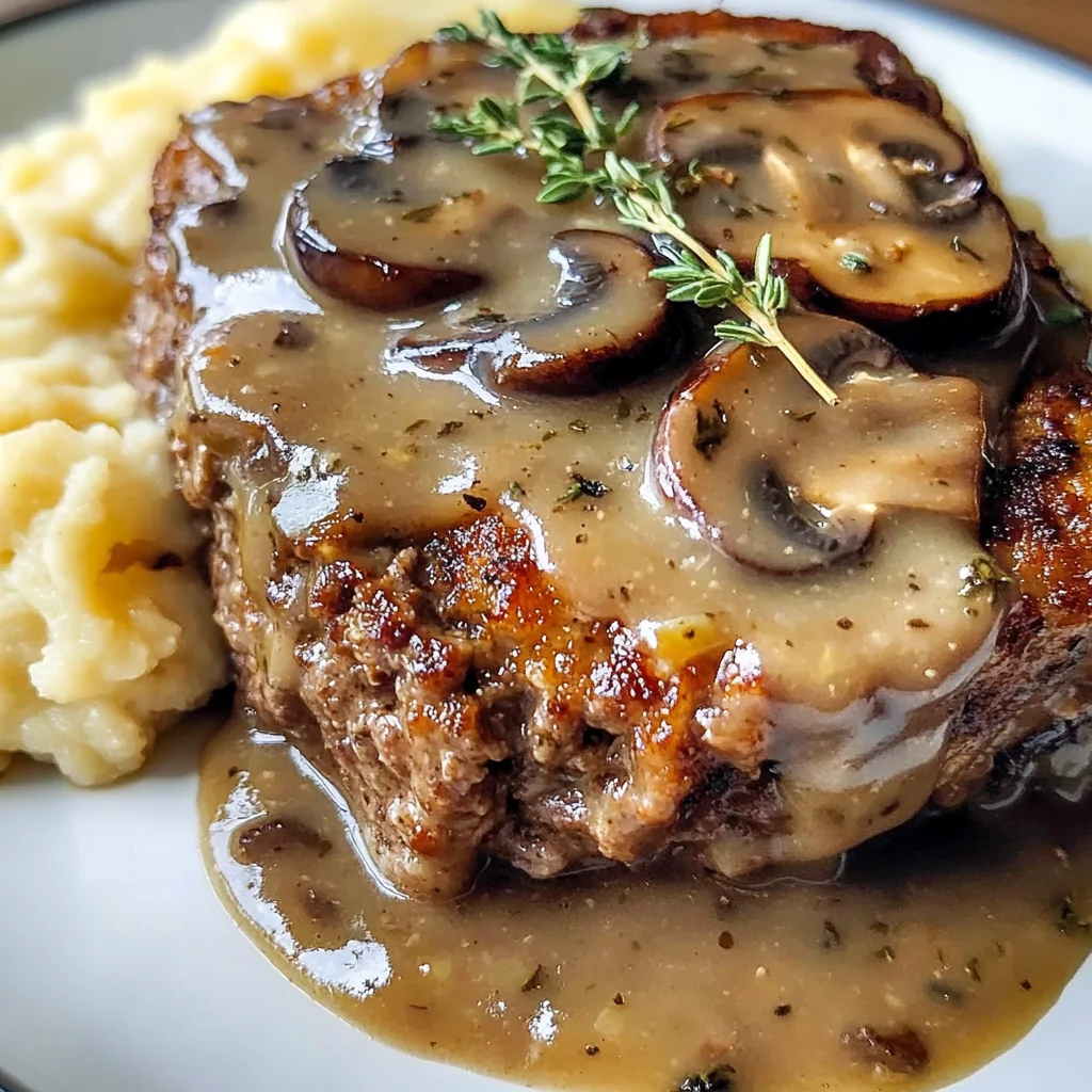 Meatloaf with Mushroom Gravy