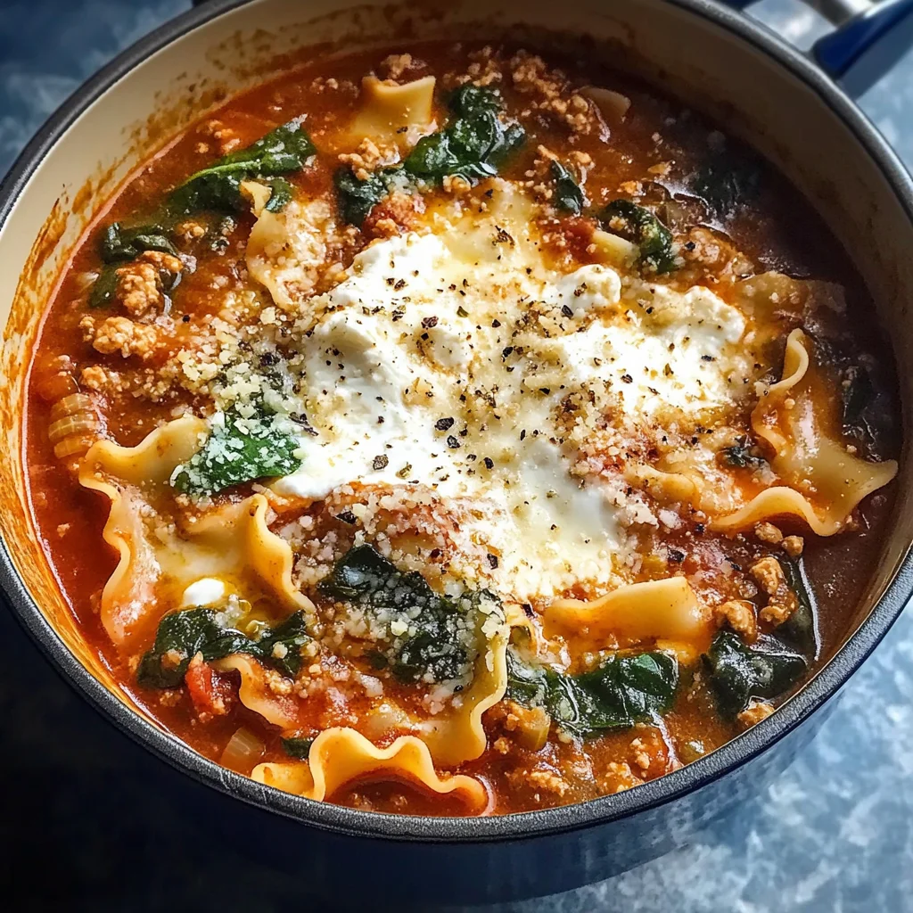 Mouthwatering One Pot Lasagna Soup - Alrightwithme