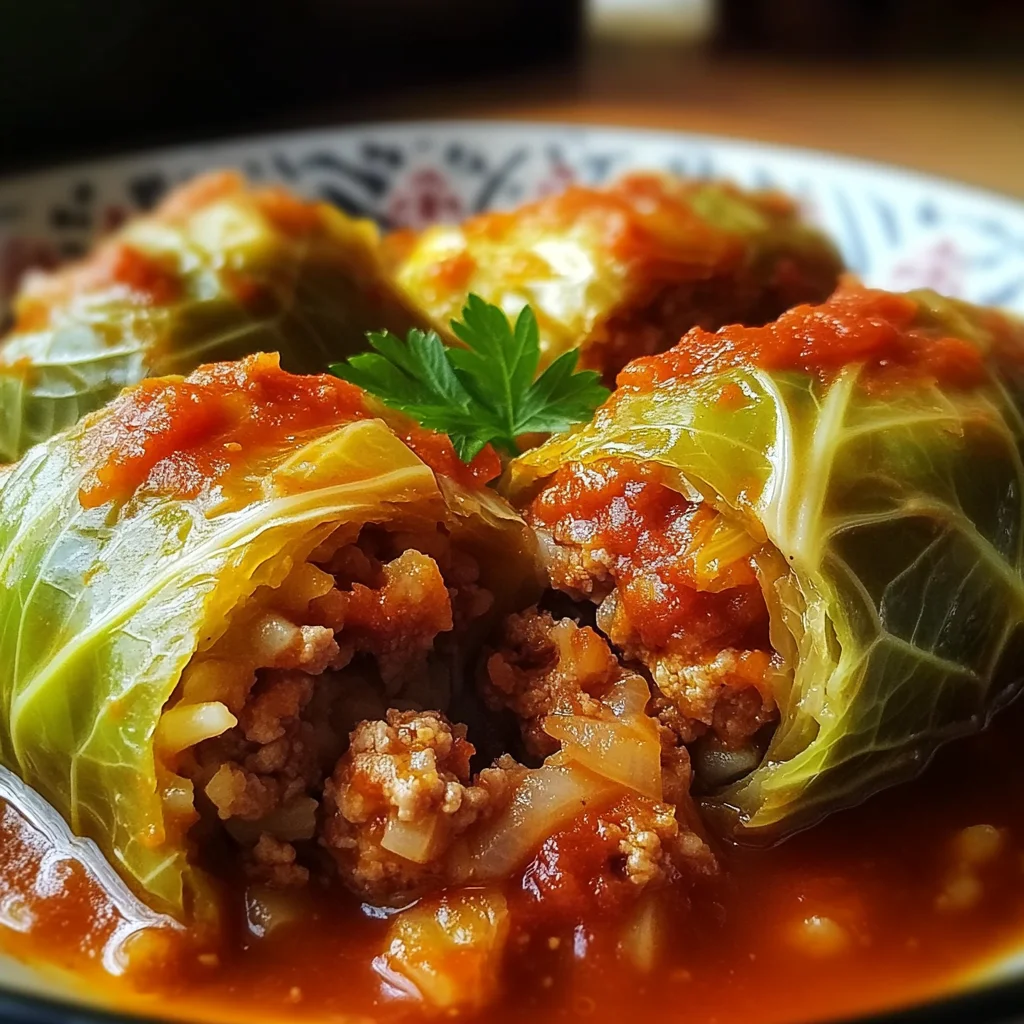 Polish Stuffed Cabbage Rolls: Comforting Flavor