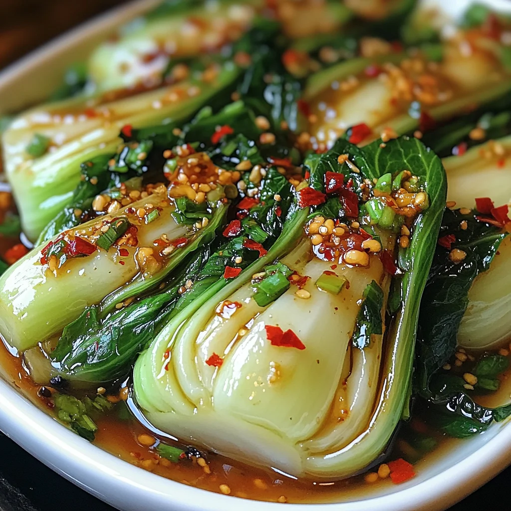 Quick Bok Choy with Ginger Chili Sauce