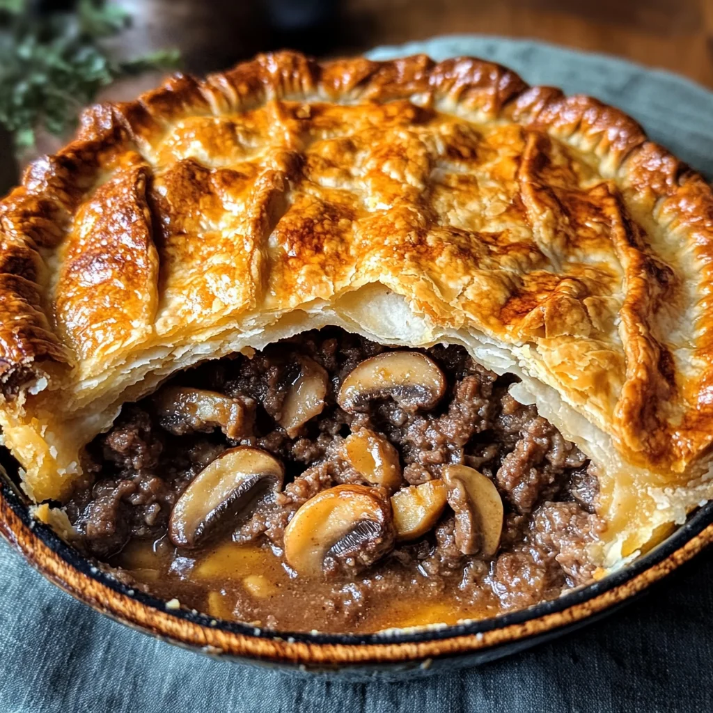 Savory Beef & Mushroom Pie
