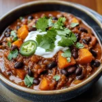 Sweet Potato & Black Bean Vegetarian Chili – Crock Pot