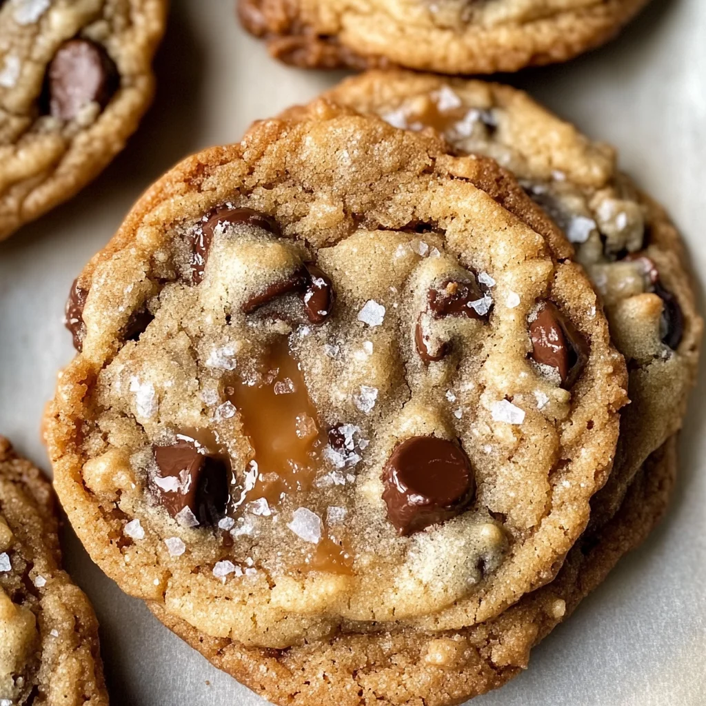 The Best Chewy Salted Caramel Chocolate Chip Cookies