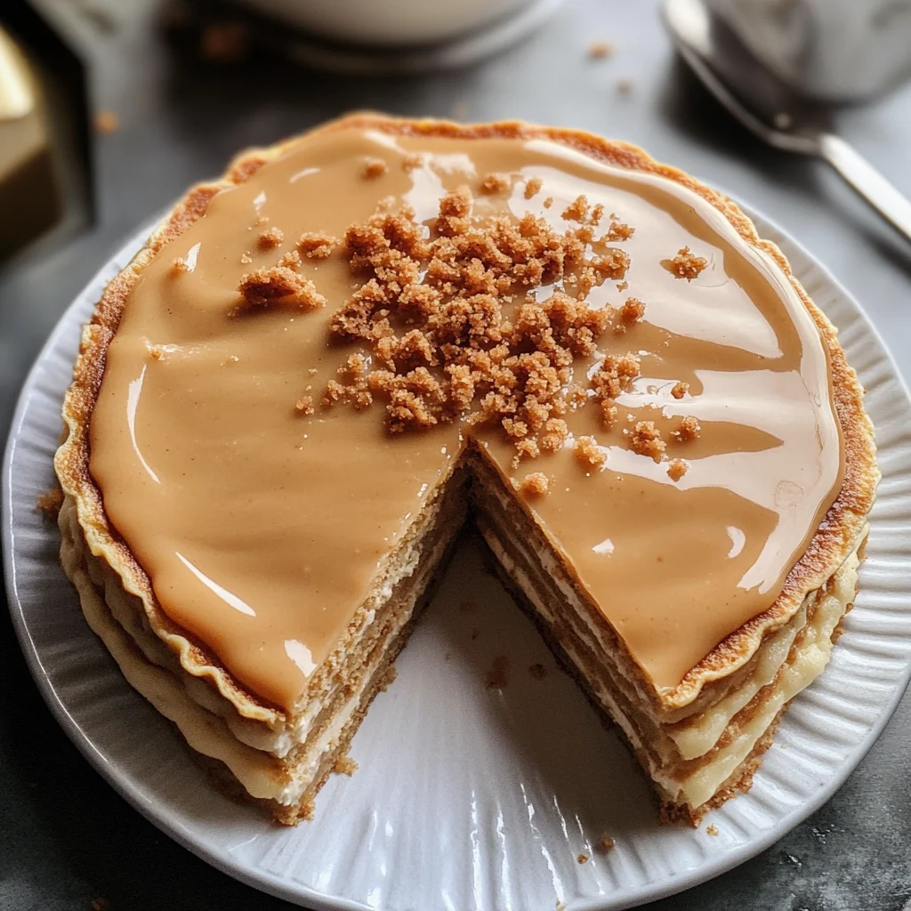 Vanilla & Speculoos Crêpe Cake