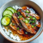 Caramelised Soy Chicken in Garlic Ginger Broth with Rice