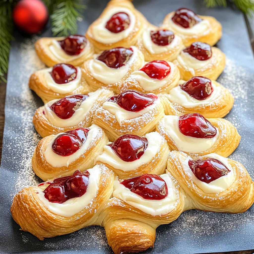 Christmas Tree Cream Cheese Danish
