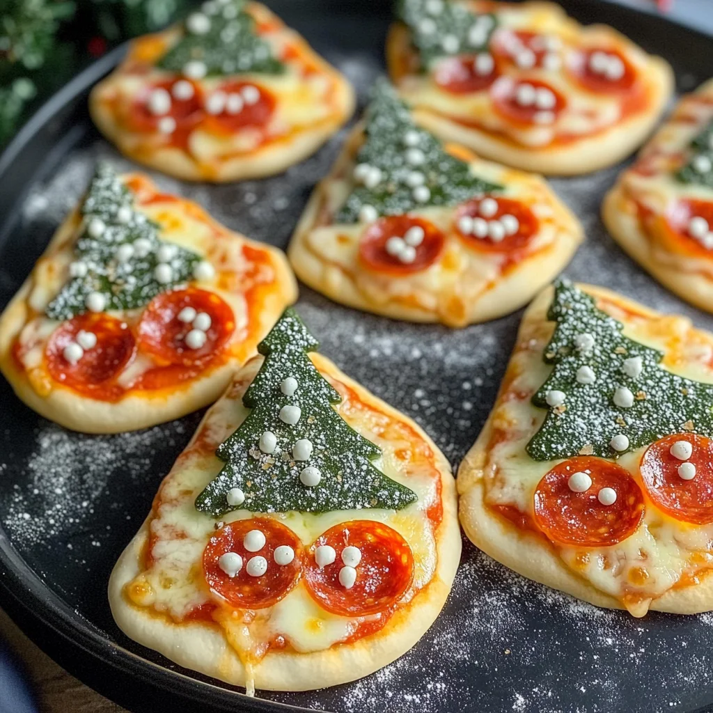 Christmas Tree Mini Pizzas