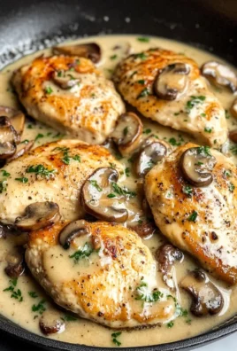 Creamy White apple vinegar Mushroom Chicken