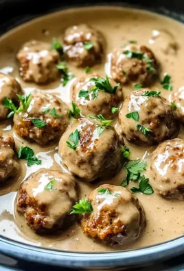 Crockpot Swedish Meatballs with Creamy Gravy
