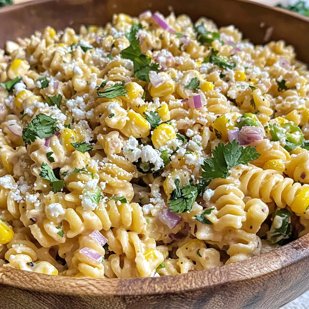 Elote Pasta Salad Recipe (Mexican Street Corn)