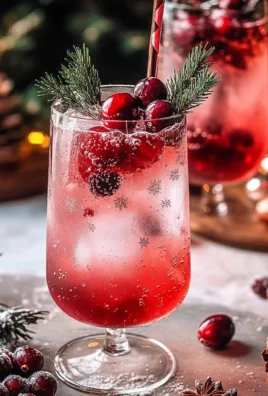 Festive Christmas Cranberry Spritzer