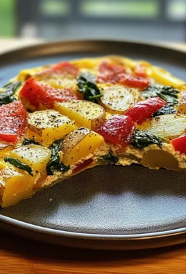 Frittata with Potatoes, Red Peppers, and Spinach Recipe