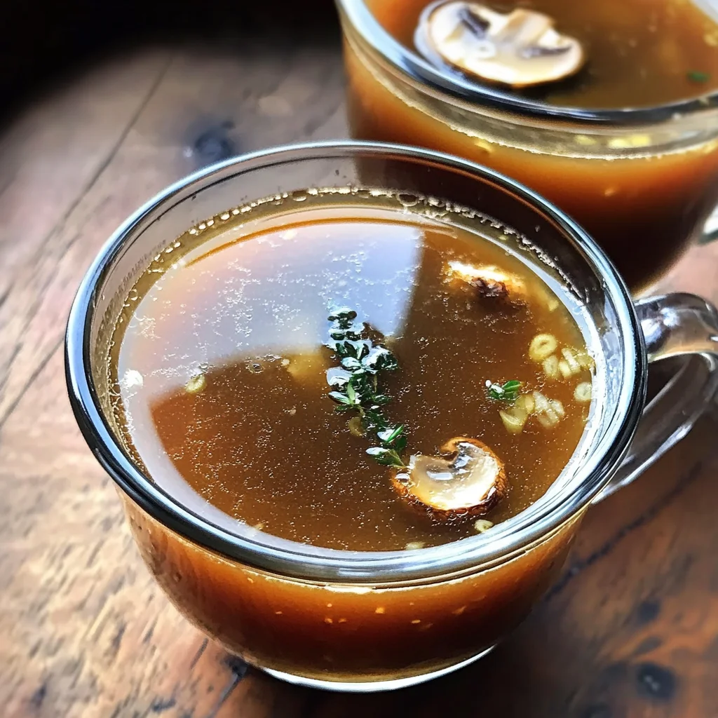 Ginger Garlic Mushroom Broth
