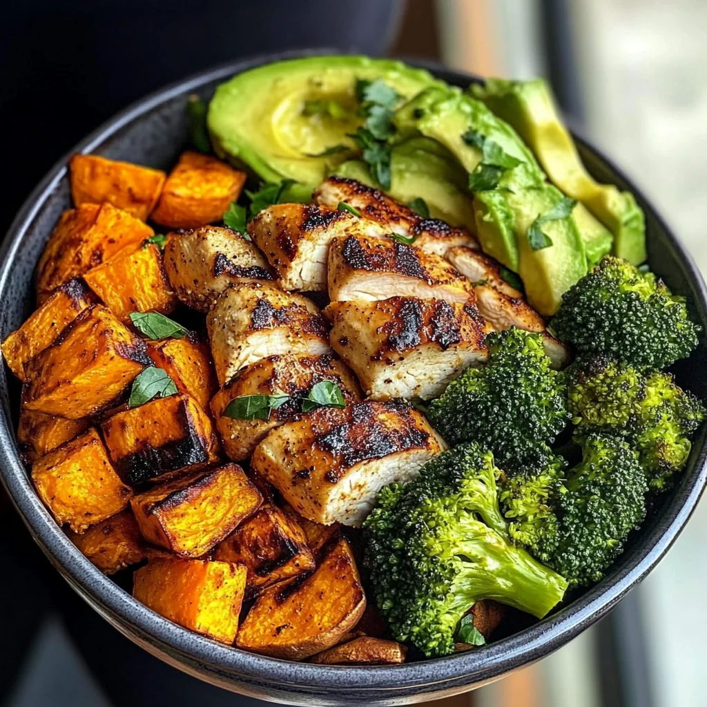 Grilled Chicken Veggie Bowl with Avocado