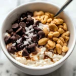 Healthy Cottage Cheese Snickers Bowl {High Protein}