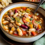 High Protein Minestrone Soup With Italian Sausage
