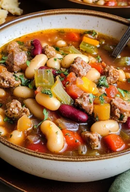 High Protein Minestrone Soup With Italian Sausage