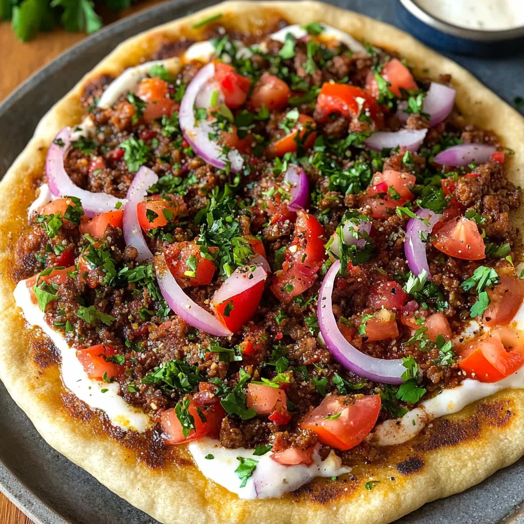 Lamb Lahmacun (Turkish Pizza)