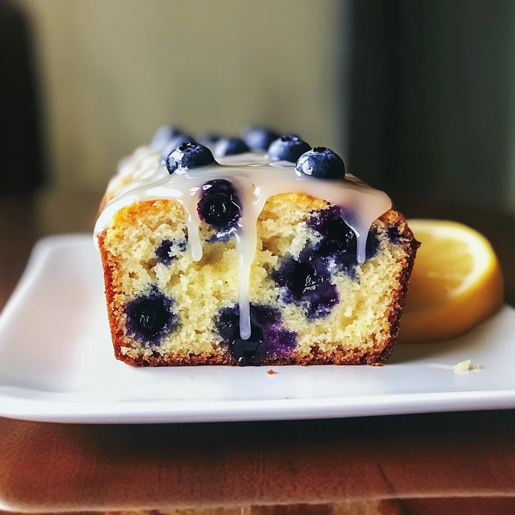 Lemon Blueberry Loaf with Lemon Glaze