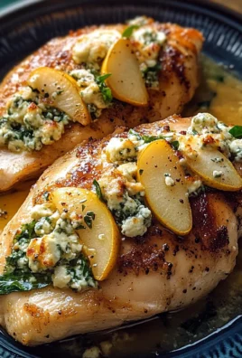 Pear and Gorgonzola Stuffed Chicken