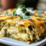 Quick and Easy Green Chile Chicken Enchilada Casserole