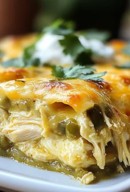 Quick and Easy Green Chile Chicken Enchilada Casserole