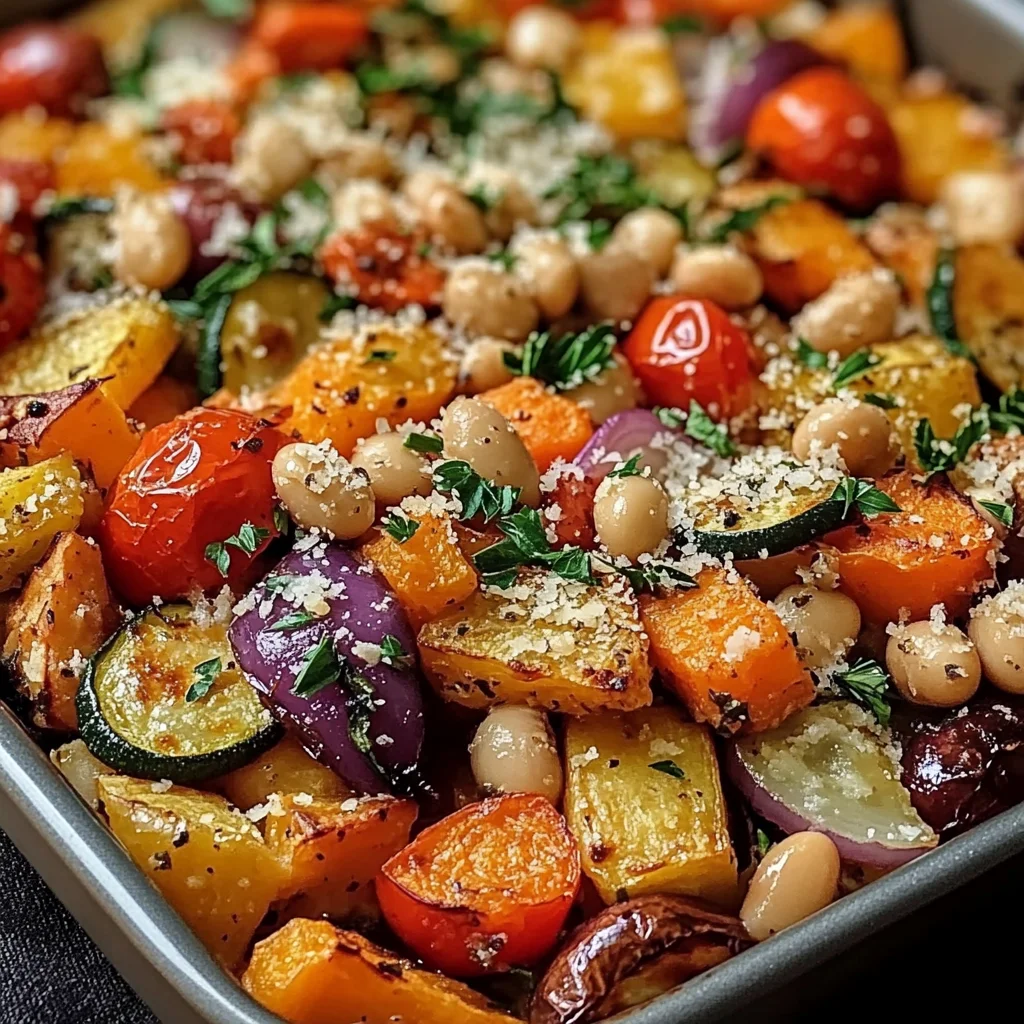 Rustic Roasted Vegetable Bake with Cannellini Beans