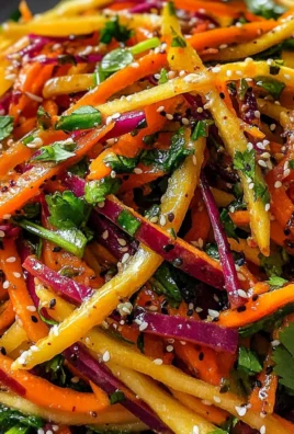 Shaved Rainbow Carrot Sesame Salad