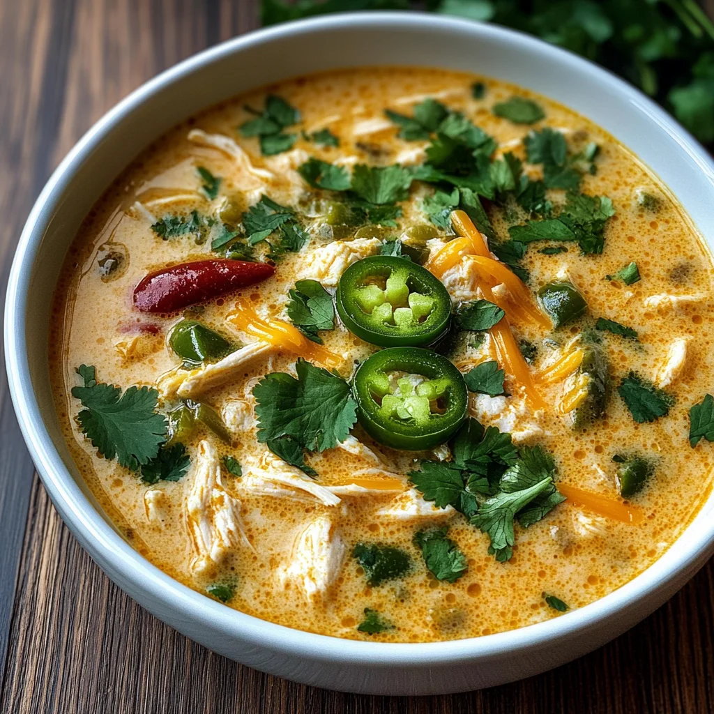Spicy Jalapeño Popper Chicken Soup