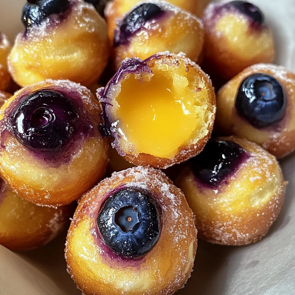 Blueberry Lemon Curd Donut Holes