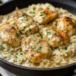 Creamy Herb Chicken & Basmati Rice – A Comforting, Flavor-Packed One-Pan Meal
