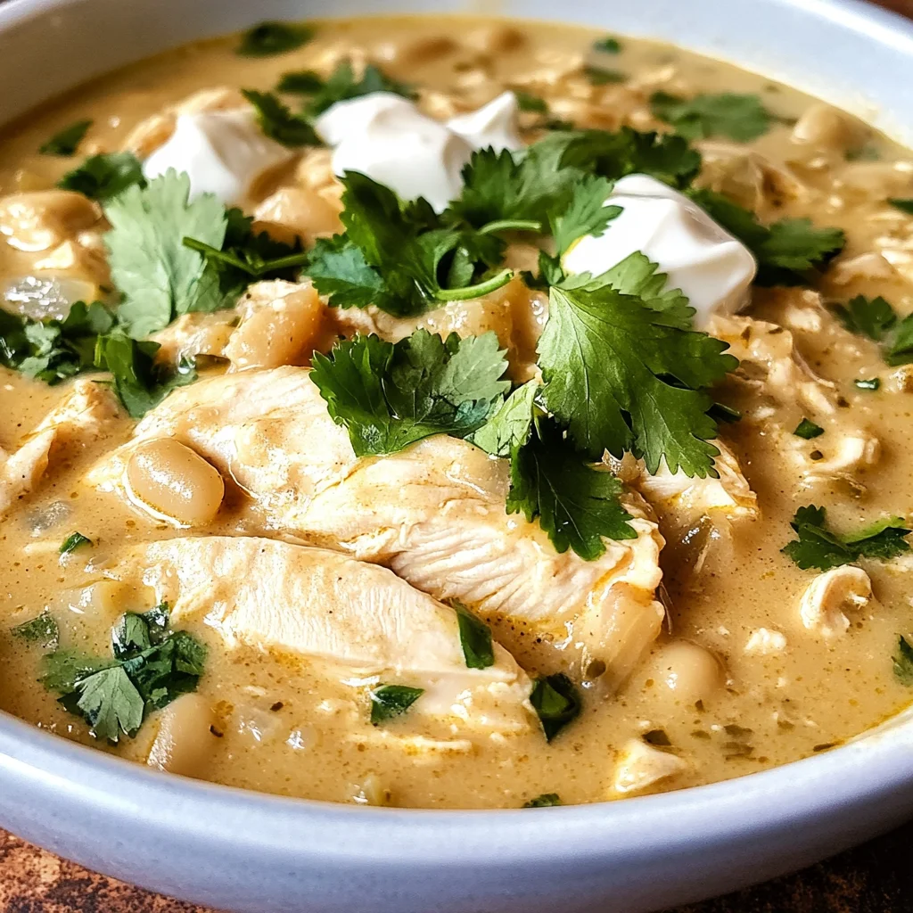 Crockpot Creamy White Chicken Chili