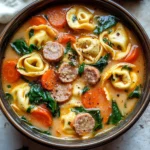 Crockpot Tortellini Soup with Sausage