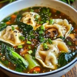 Easy Asian Dumpling Potsticker Soup