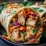 Flavorful Thai Peanut Chicken Wraps