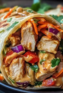 Flavorful Thai Peanut Chicken Wraps