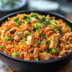 Kimchi Fried Rice with Chicken