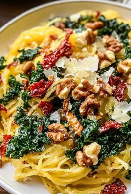 Roasted Garlic and Kale Spaghetti Squash