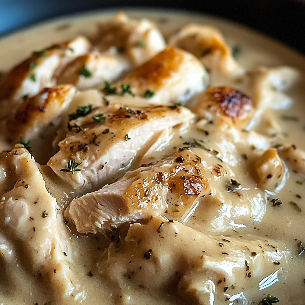 Slow Cooker Creamy Chicken & Gravy