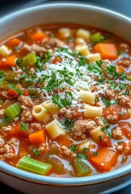 Slow Cooker Italian chicken hamburger Soup